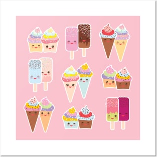 Cupcakes, Ice Cream and Ice Lolly Posters and Art